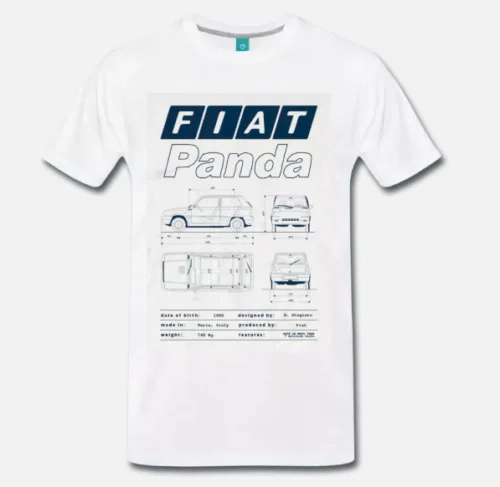 

T-SHIRT MAGLIA FIAT PANDA AUTO MITO ANNI 80 - 1 - PANDA S-M-L-XL