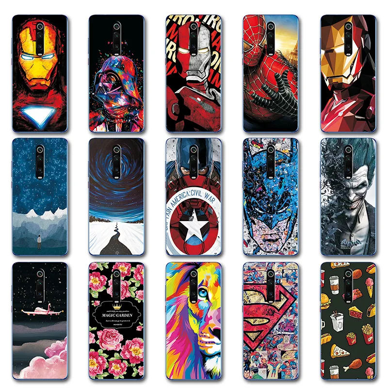 

Iron Man Painted Silicone For Xiaomi Redmi K20 Pro Case Redmi 7A Redmi Note 7 Spiderman Case Cover For Xiaomi Redmi K20 Novelty