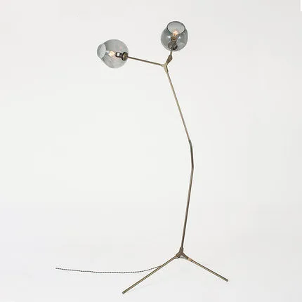 

Postmodern Nordic designer gold black color metal floor lamp creative living room restaurant bedroom office atmosphere lamps