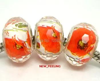 

Wholesale 50pcs/lot New Design Faceted Resin acrylic European round Beads Fit European Charms Bracelet&Necklace DIY beads