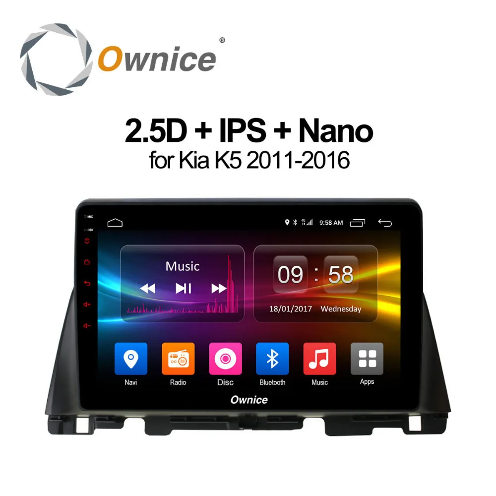 Flash Deal Ownice Android 8.1 For Kia K5 2011-2016 Car DVD Player 8 core 2GB RAM 4G SIM LTE WIFI BT GPS map RDS Radio DVR camera TPMS OBD2 0