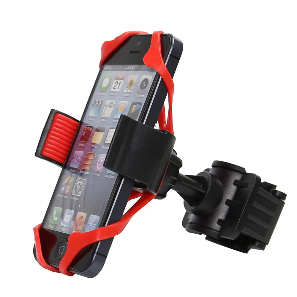 

Handlebar Aluminium Alloy Mobile Phone Holder Rubber net Stands Handlebar for Bicycle Motorcycle MTB Road Bike GPS Phone Holder