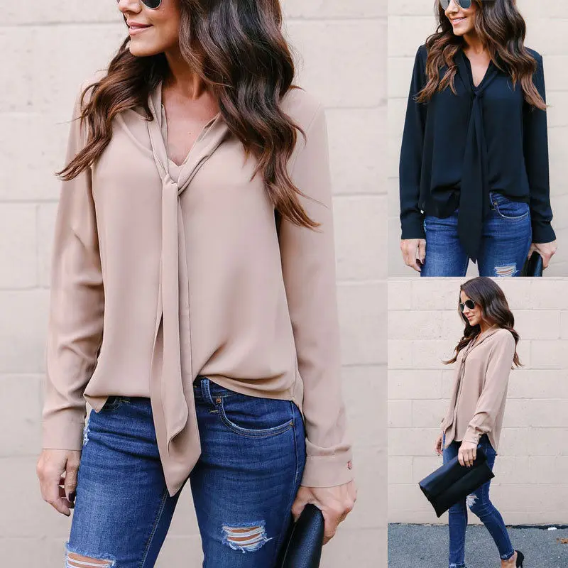 Laimeng/_World Women Casual Round Neck Solid Long Sleeve T-Shirt Tops Autumn Spring Loose Tunic Blouse