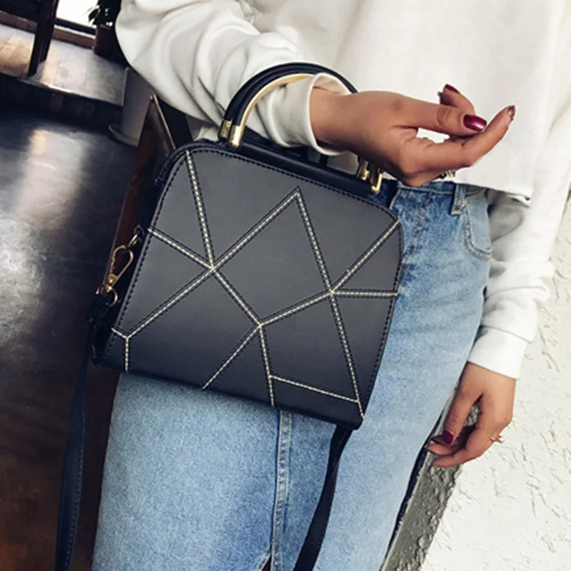 

Women Shoulder Bag PU Leather Patchwork Handbag Lady Casual Crossbody Messenger Bags LBY2018