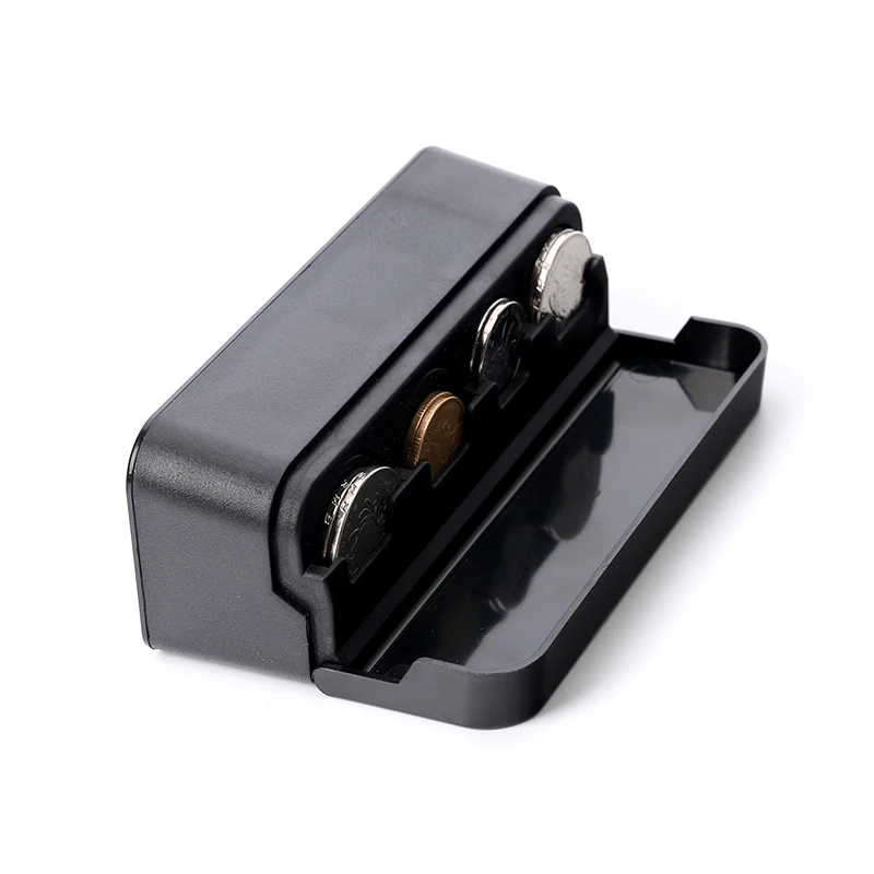 

Car Organizer Rolls Plastic Pocket Dash Coins Case Storage Box Holder Container Car coin storage box Coin Protective box