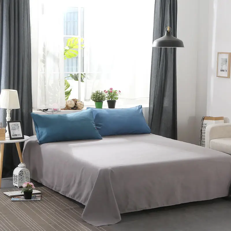 Modem simple bedding set 5 size grey blue  bed linen 4pcs/set duvet cover set king size bed comforter  AB side duvet cover 2019