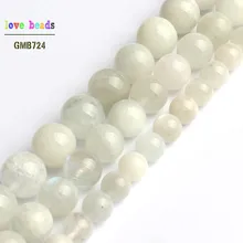 Natürliche Mondstein Perle Runde Lose Perlen für Schmuck Machen Diy Armband 15 ''Strang 6mm 8mm 10mm