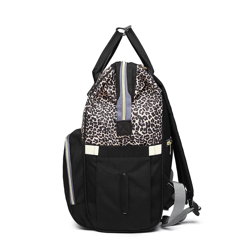 Рюкзак с леопардом, модная сумка для мамы, подгузник для беременных, большая емкость бутылки, сумка на плечо, противоугонные рюкзаки, дорожная сумка mochila