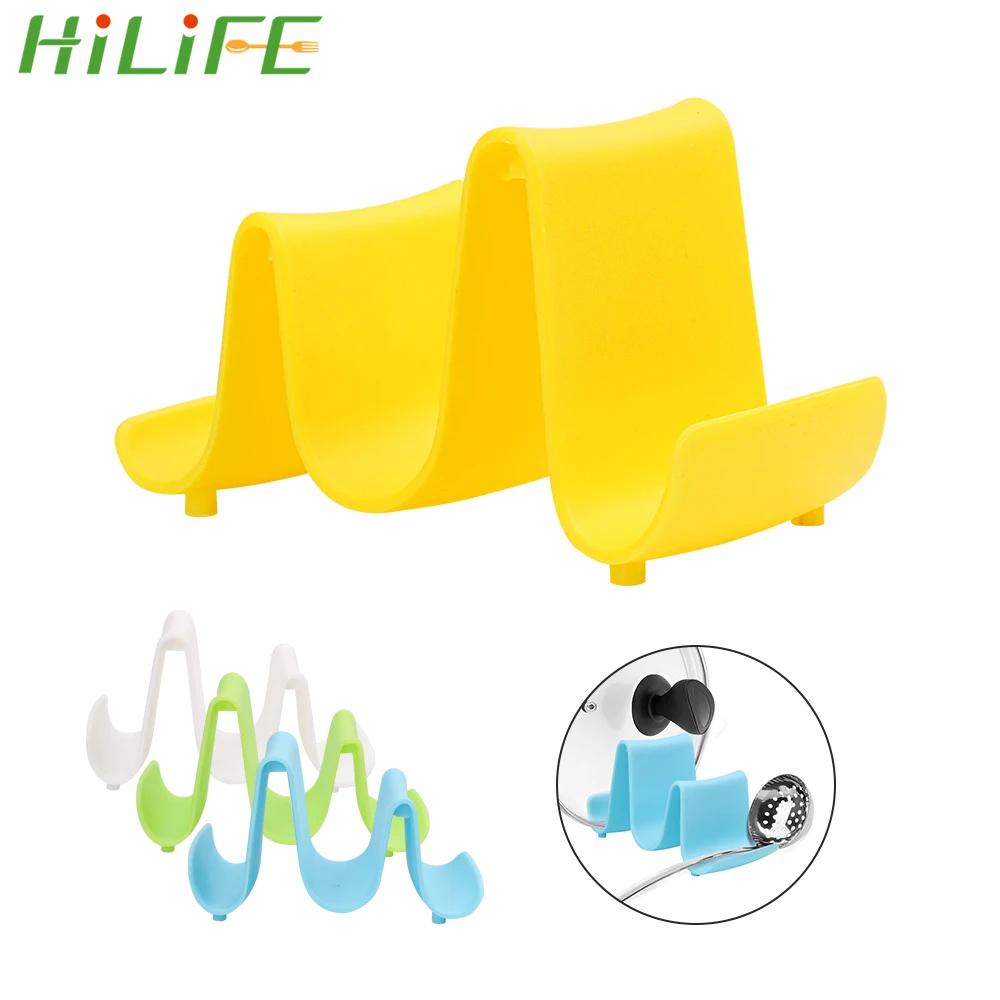 

HILIFE Multifunctional Utensil Kitchen Cooking Tools Kitchen Lid Spoon Rest Pot Lid Stand Rack Durable Spatula Holder