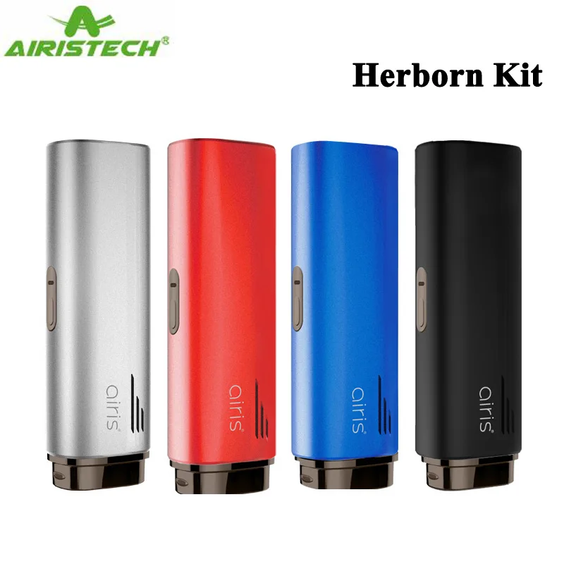 

Original Airistech Herborn Kit Vaporizer with 2200mah Airis E Cigarette Dry Herb Vaporizer Herbal Wax Vape Pen Ceramic Heating