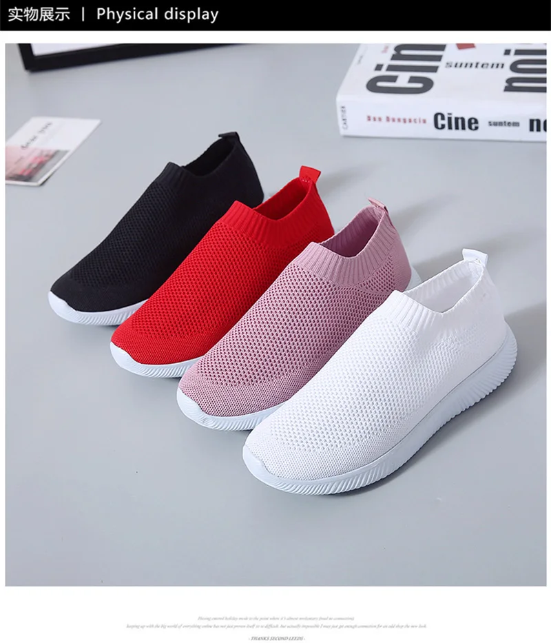 Hot Sell Sock Sneakers Women Pink Outdoor Mesh Shoes Breathable Woman's Footwear Female Girl zapatillas deporte mujer Size 35-44 (13)