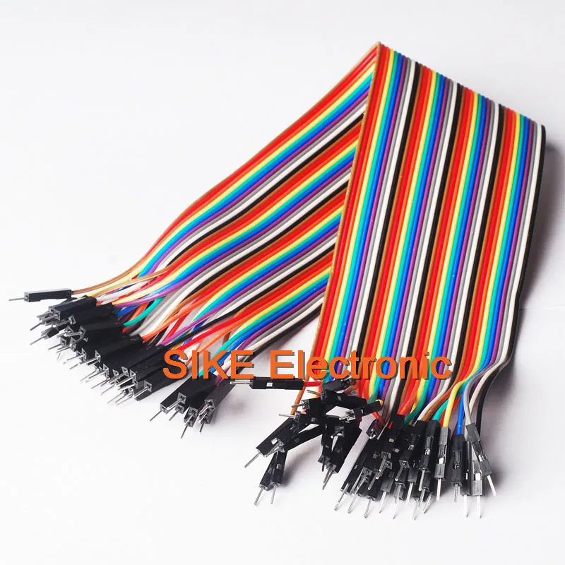 

30cm 40 pcs Male to Male Dupont Wire Cable Line 1p-1p pin Connector 20cm 2.54mm Free shipping Wholesale