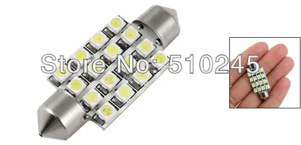 100X Большая распродажа Автомобиля СВЕТОДИОДНАЯ гирлянда света C5W 16 SMD LED 16smd 3528 41 мм авто светодиодные лампы