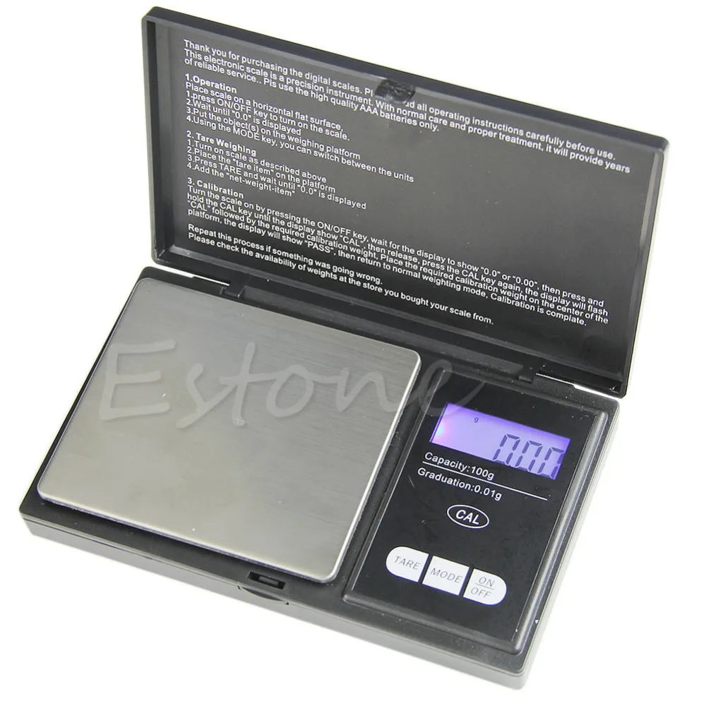 New 100g * 0.01g LCD Digital Pocket Scale Jewelry Gold Gram Balance