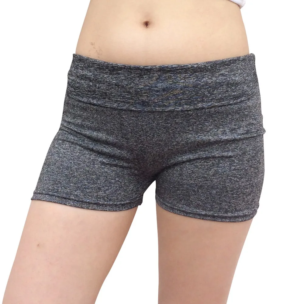 2019 Women's sexy yoga shorts low waist dual-use yoga shorts gym fitness quick-drying stretch sports three-pants for ladies 40J1 (5)