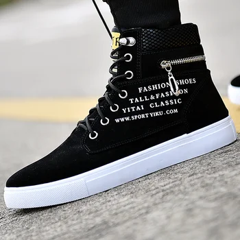 

Dwayne 2018 Men's casual shoes Spring/Autumn Men shoes High quality Lace-up High Pipe Retro High-top suede shoes size 39-47