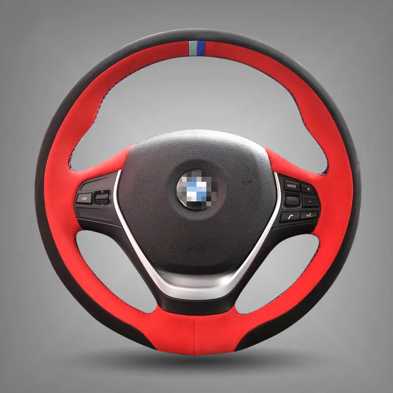 Shining wheat Hand stitched Car Steering Wheel Cover for BMW F30 320i