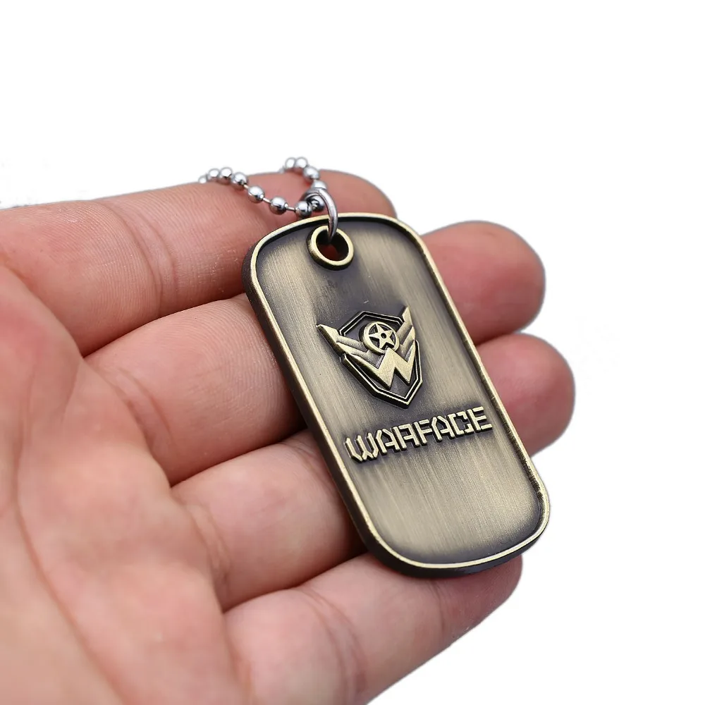 Ожерелье Warface высококачественное колье чокер с металлической цепочкой логотипом