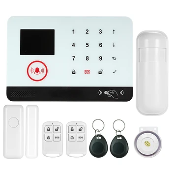 

Smart Home Burglar Security Alarm System 433MHz Wireless WIFI + GSM SMS Auto-dial Alarm Security System