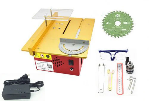 Mini Table Saw Multifunctional DIY Woodworking Saw Table cutter with 1pcs blade and Power supply