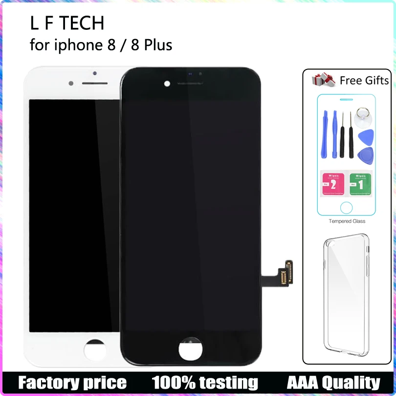 

High Quality Front LCD Screen For iPhone 8 8 plus LCD Display and Digitizer Touch Screen Replacement Assembly with gift