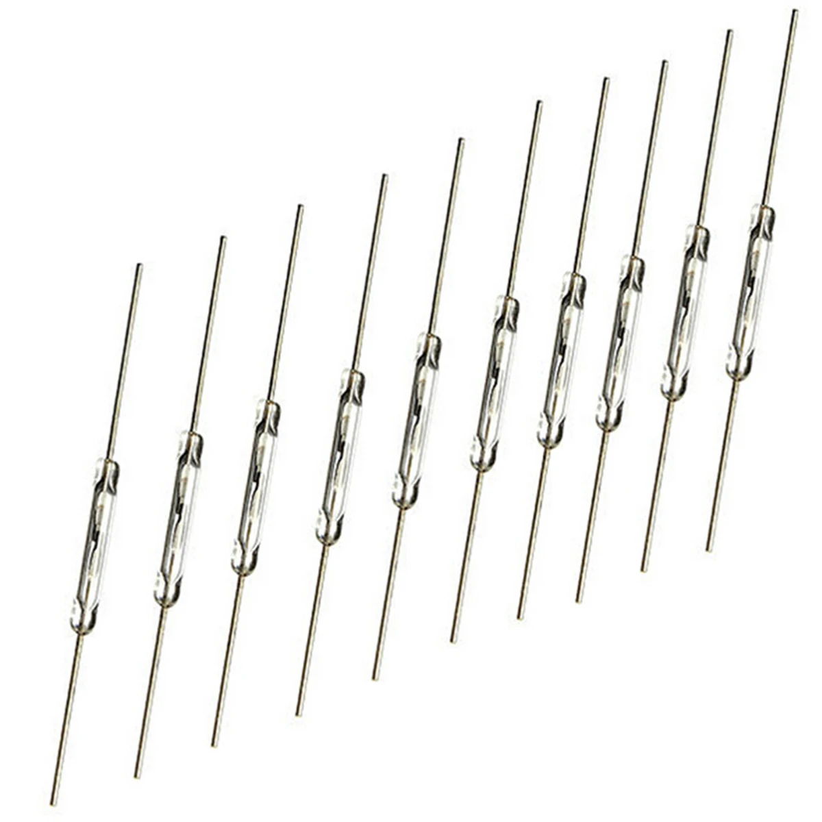 10Pcs 14mm Magnetic Induction Glass Reed Switch Pipe Normally Open 10W For Lighting Accessories Reed Switch