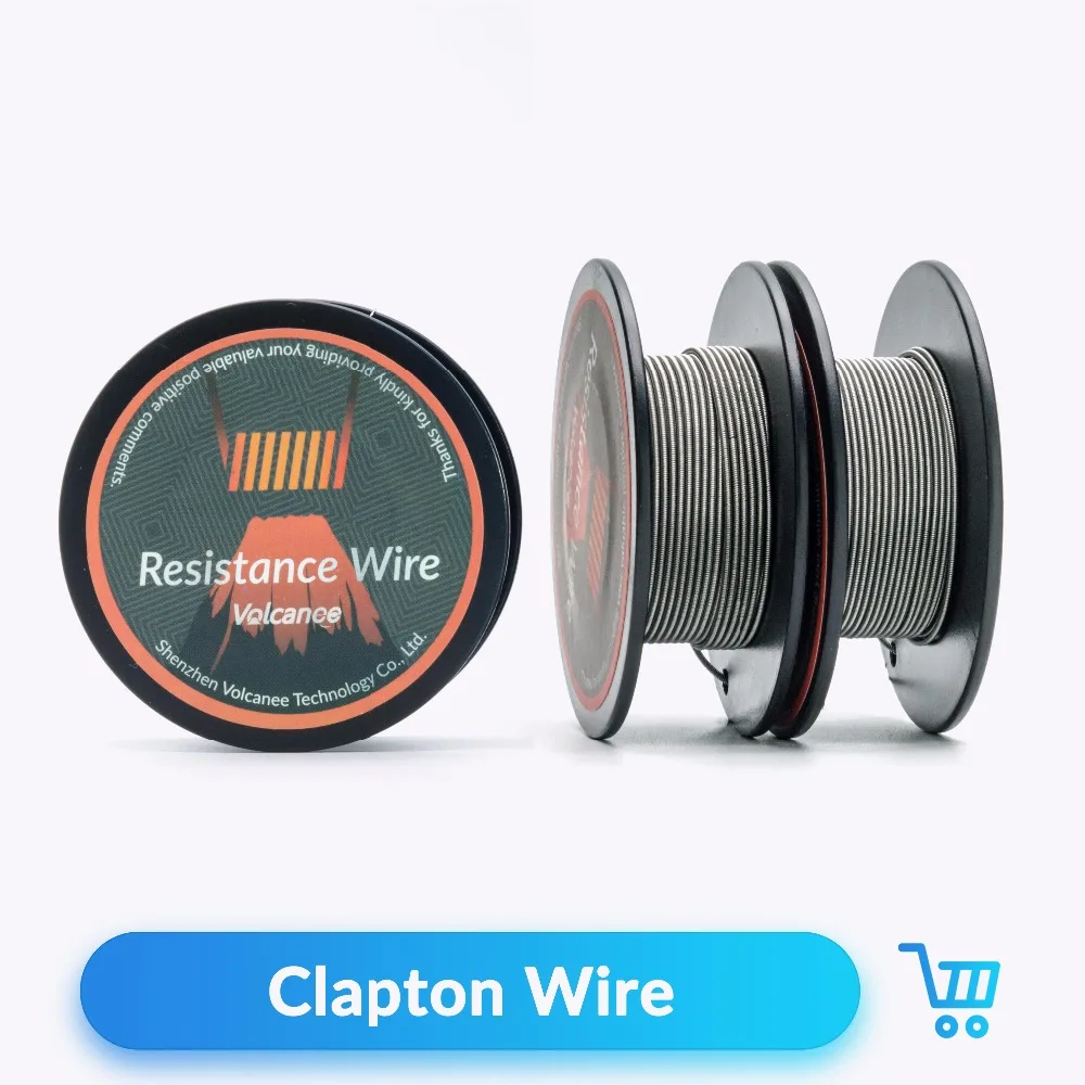

Volcanee 5m/roll Clapton Wire Heating Wire for RDA RBA RTA Atomizer Vape Coil Prebuilt Coil Clapton Heating Wire A1 E Cigarette