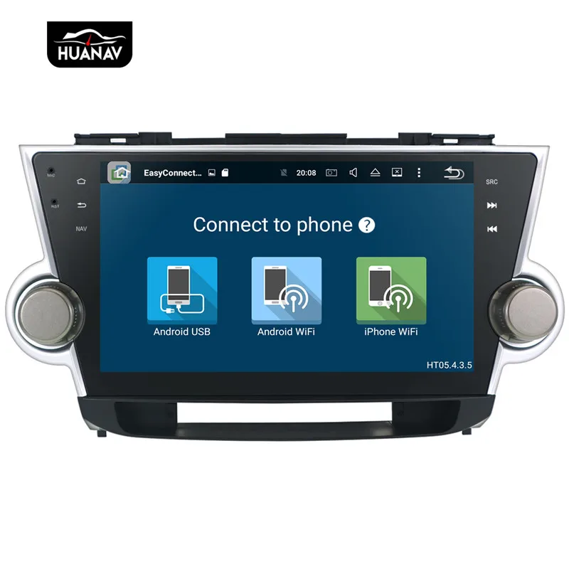 DSP Android 9,0 без автомобильного dvd-плеера gps навигация для Toyota highlander 2008- Автомобильный Радио плеер Авто Стерео multimidia блок