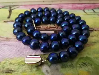 

gorgeous 10-11 mm Tahitian round blue 18inch 36"