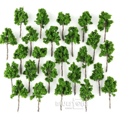 

25pcs HO Z Scale 1:120 to 1:250 Model Tree for Railroad Build Park Street Layout