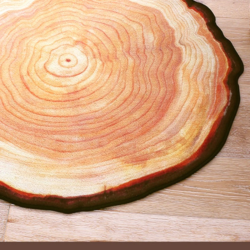 Antique Wood Tree Annual Ring Round 3D Carpet for Bedroom Computer Chair Area Rugs Kids Bedroom Play Mat Coffee Table Mats