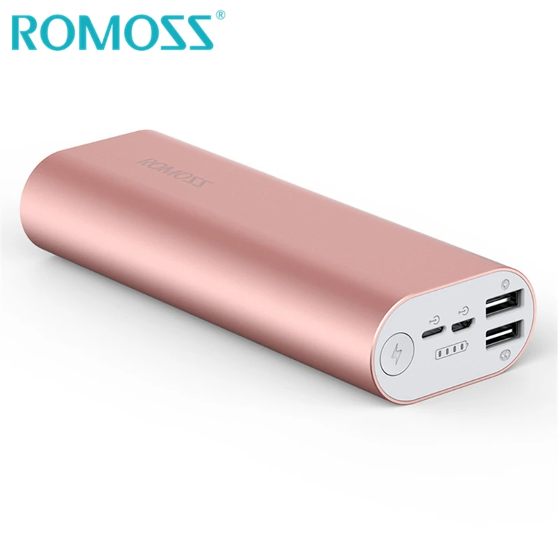 ROMOSS ACE20 20000 мАч двойной USB выход алюминиевый сплав внешний аккумулятор power Bank для iPhone 7 7plus планшетов
