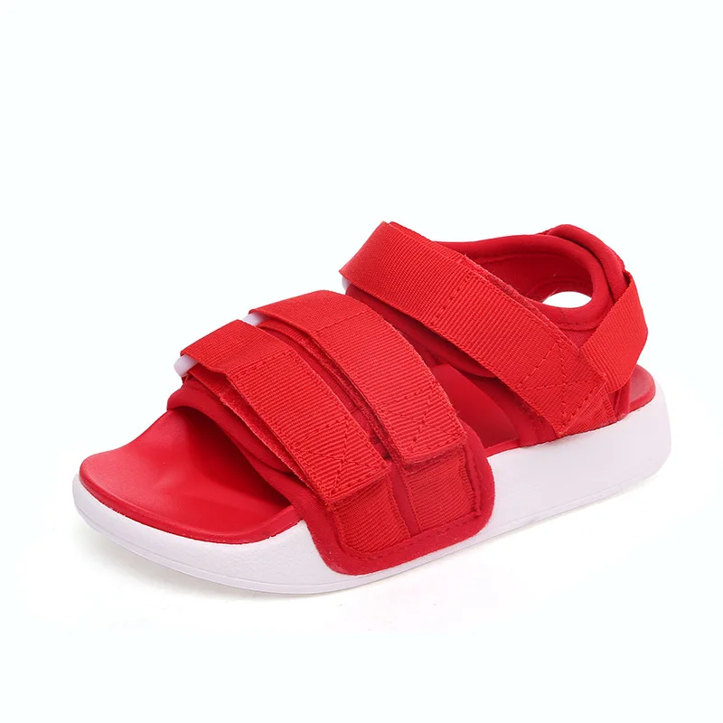 Новые летние детские сандалии для девочек и мальчиков, мягкие повседневные спортивные ботинки для девушек, детские пляжные сандалии, обувь для малышей - Цвет: Red