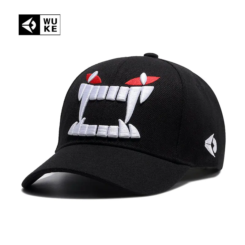 [WUKE] Brand Gorras Bone Baseball Cap Big Teeth Embroidery Snapback