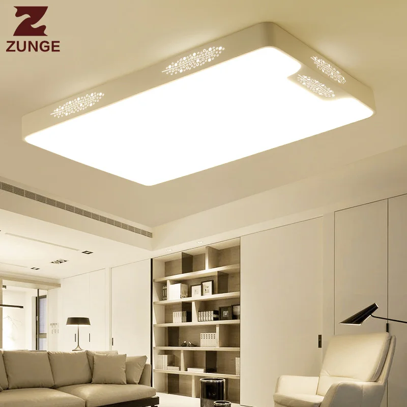 

ZUNGE LED ceiling light living room lamp rectangular minimalist modern atmosphere P626 restaurant living room lamp bedroom lamps