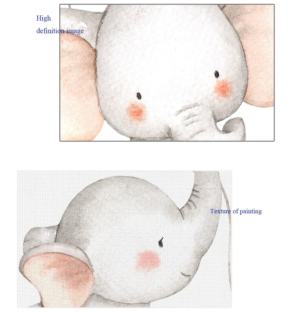 Детская настенная художественная детская постер слон воздушный шар Печать холст Картина скандинавские детские украшения картина для маленькой девочки Декор для спальни
