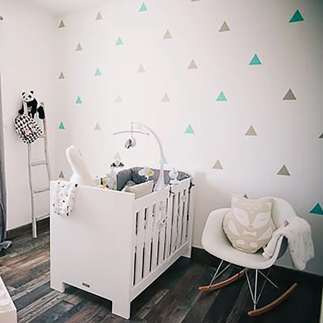 Triangles Wall Sticker For Kids Room Baby Room Wall Decal Stickers Nursery Boy Room Decorative Stickers Kids Bedroom Home Decor