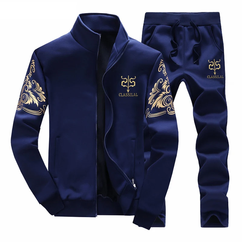 

HUIHONSHE Autumn clothing Men long sleeve zip men TrackSuit Jogger suit&men Suit set Trousers outerwear Baseball sportswear 4XL