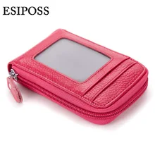 Esiposs пояса из натуральной кожи для женщин держатель для карт карман для монет Кошельки Carteira Feminina кошелек фото держатель