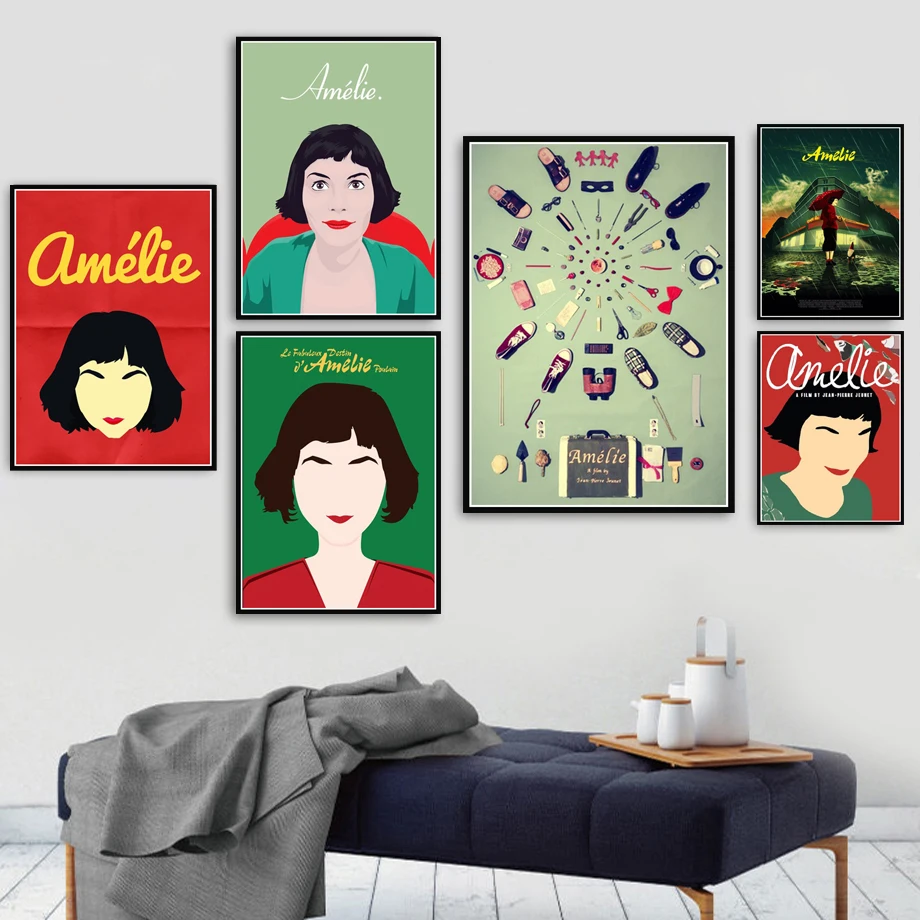 Плакатный принт детский подарок Amelie кино сериал шоу Винтаж аниме Искусство Холст