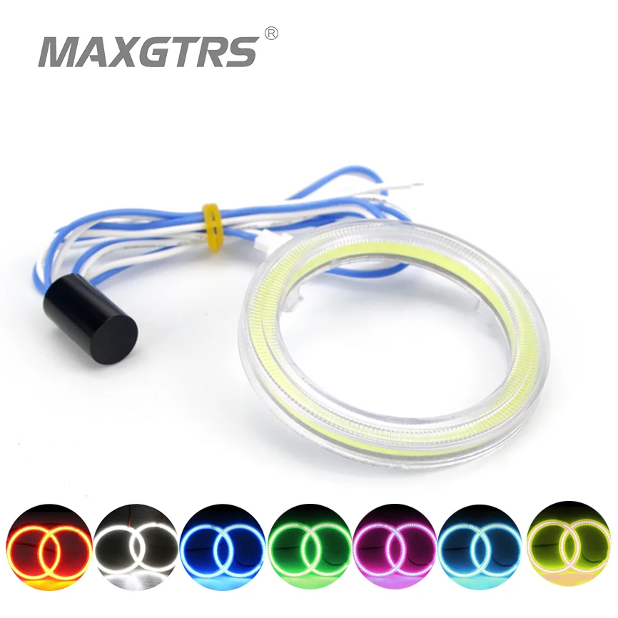 

2x 60 70 80 85 90 95mm COB Angel Eye LED Motorcycle Car Light Halo Rings Auto Headlight Fog Car LED Lighting DRL
