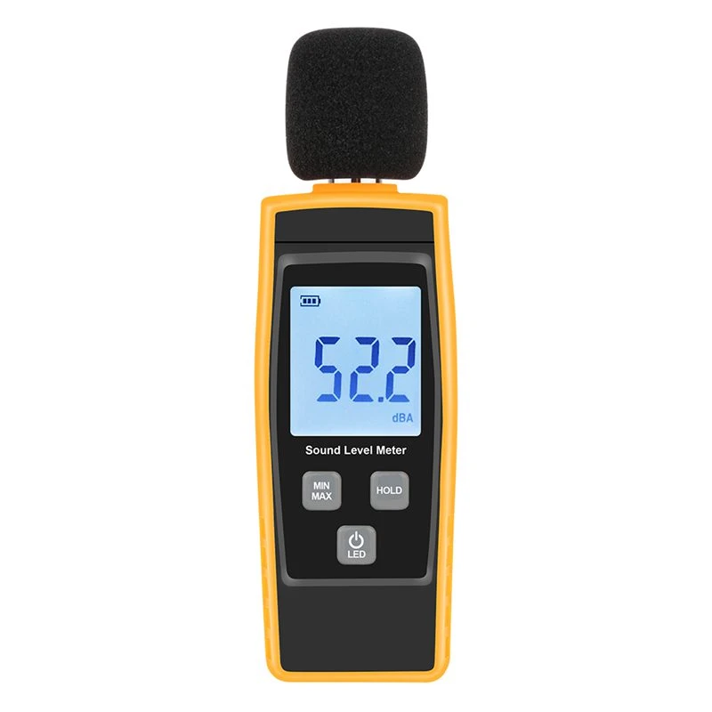 A Digital Sound Level Meter Decibel Meter 30-130dB Sound Level Meter Logger Handheld Noise Measurement Digital Audio Level Meter 