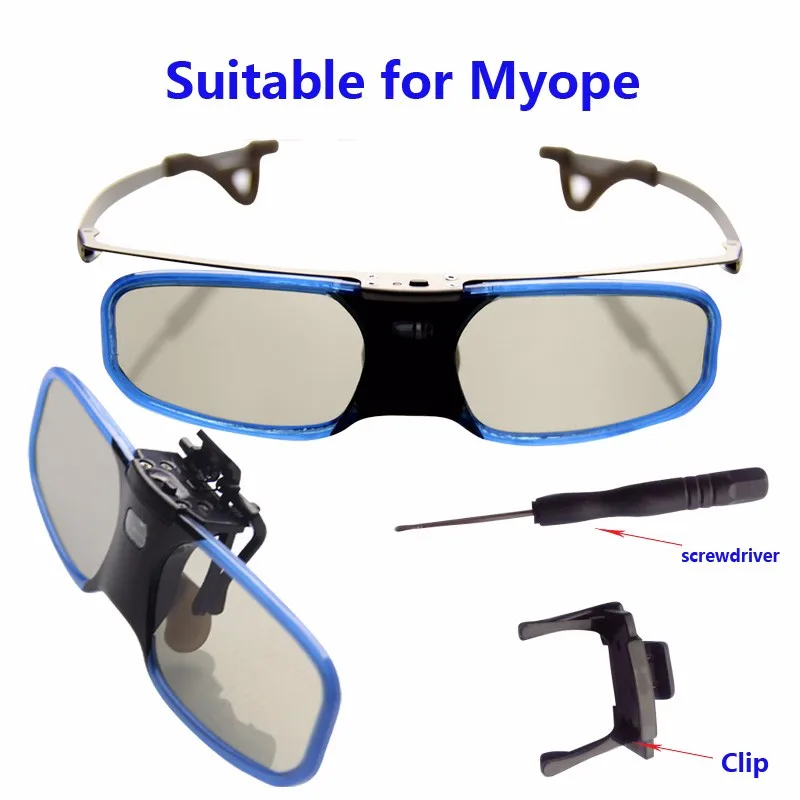 2pcs x 3D DLP Projector TV Aluminum Active Shutter Glasses For Optoma LG BenQ Acer (RX-30) Free Shipping!