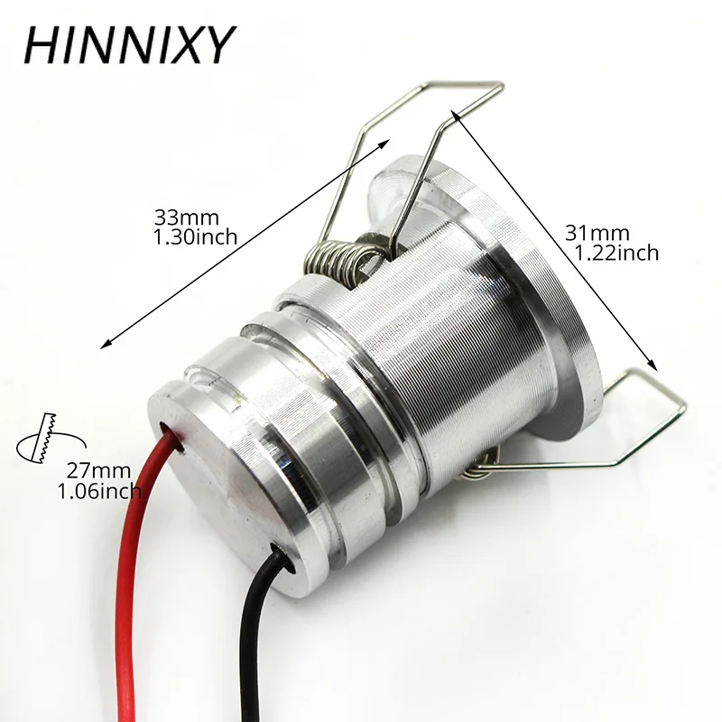 Hinnixy LED серебристый IP44 Водонепроницаемый мини Точечный светильник 110 В 220 в 3 Вт