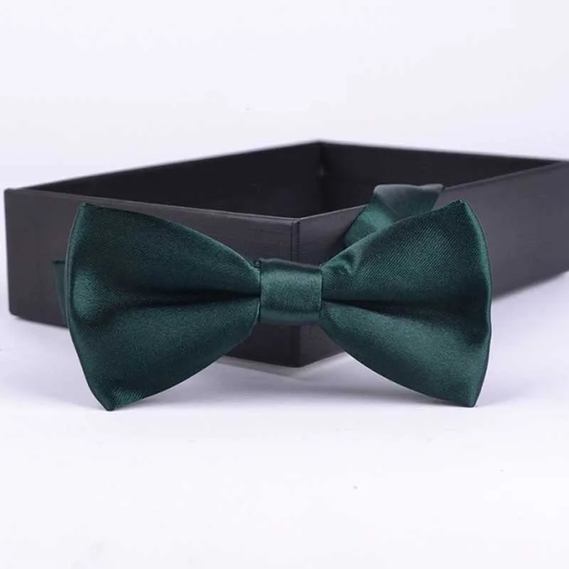 Kid Dark Green 35 цветов, однотонные модные галстуки-бабочки для жениха, мужчин, детей, торжественные цветные галстуки-бабочки для мужчин, свадебные галстуки-бабочки - Цвет: Kid Dark Green
