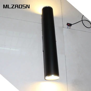 

MLZAOSN LED Two Way Light Wall Lights Aluminum Cylindrical Interior Hotel Bedroom Minimalist Creative Engineering Aisle Lights