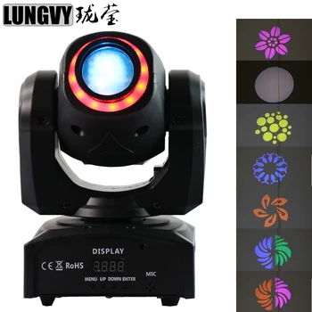 

Free Shipping Mini 30W Stage Lighting Spot Moving Head Led Light For Club Show DJ DMX512 11/13CH