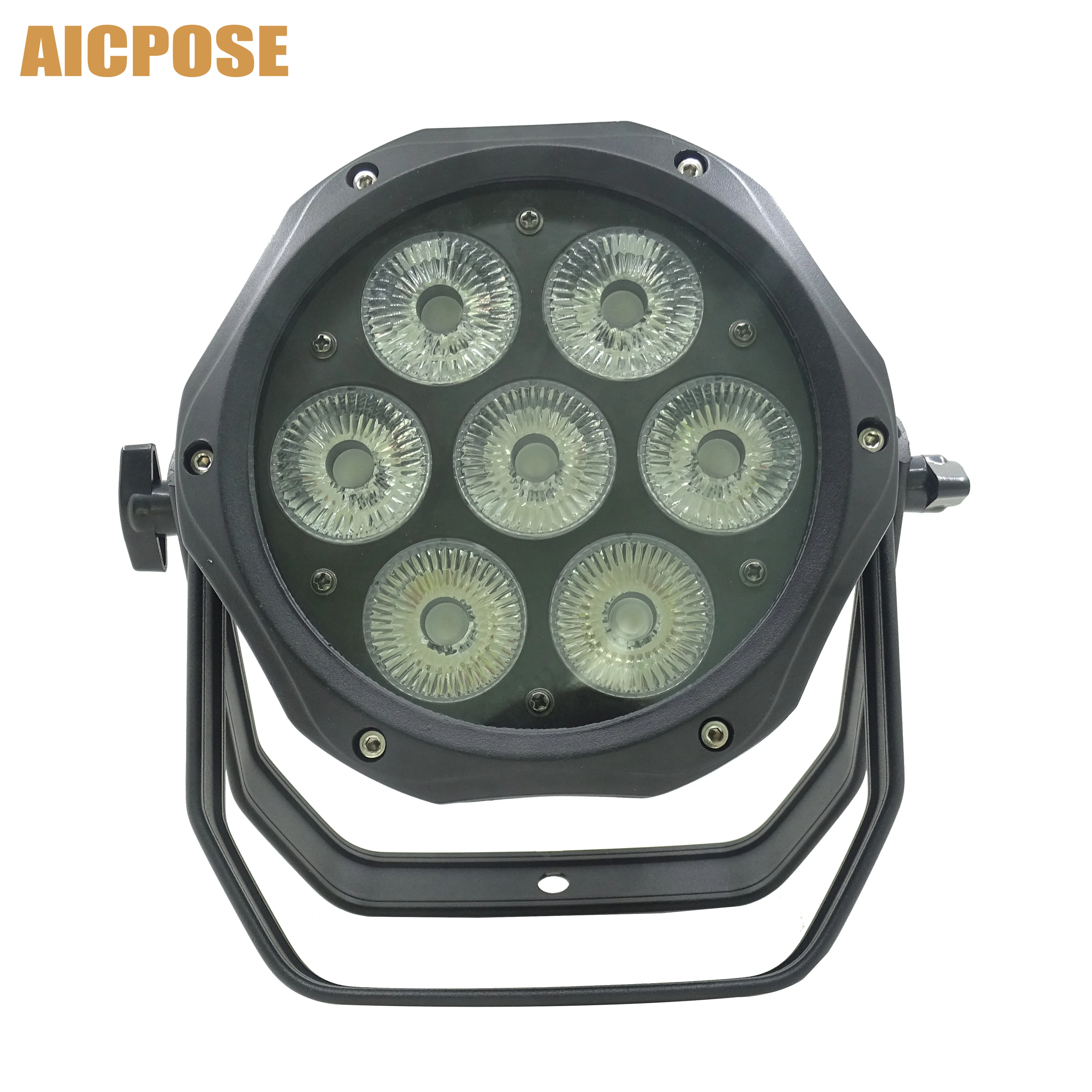 RGBWA УФ 6 в 1 7x18 Вт Алюминиевый Par Can LED DMX лучевой эффект 64 Мини DJ Light с мощным входом и