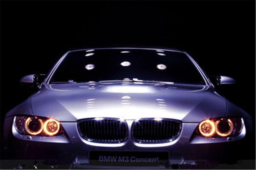 CSGJMY 2 шт светодиодный для BMW E39 E53 E60 E61 E63 E64 E65 E66 E87 525i 530i xi 545i M5 ошибок светодиодный Ангельские глазки габаритных огней лампы