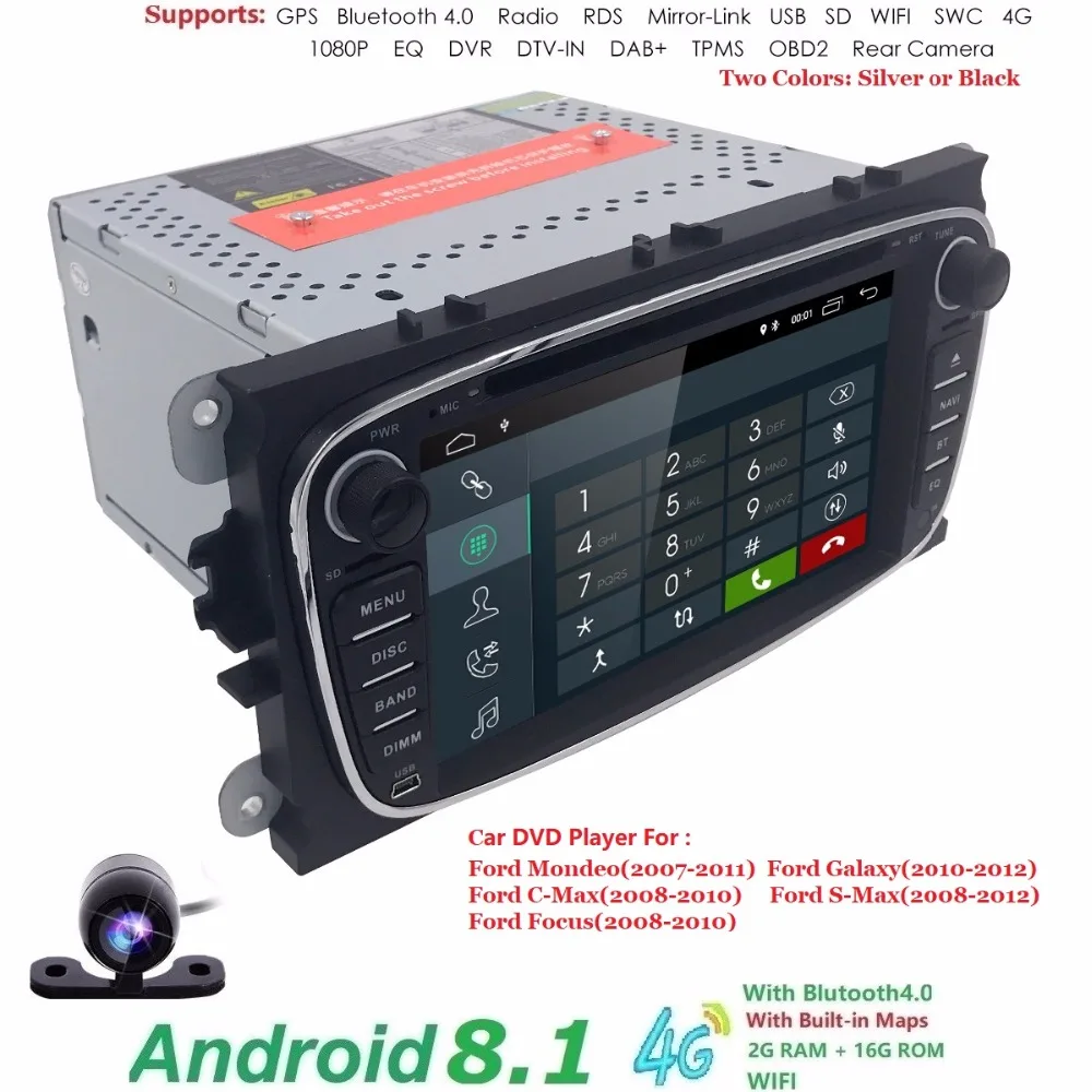 

QuadCore android 8.1 car dvd for Ford focus Mondeo S-max smax Kuga c-max gps intelligent radio video wifi multimedia player dab+